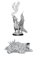 D&D Nolzur's Marvelous Miniatures | Gold Dragon Wyrmling & Small Treasure Pile