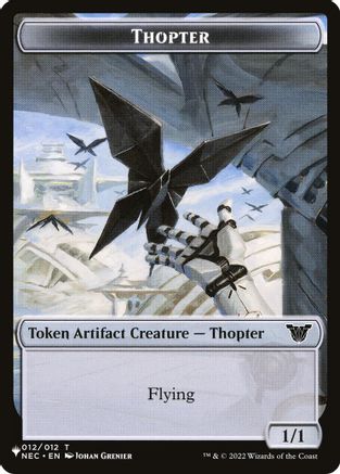 Thopter // Copy Double-Sided Token (-12 // 1) [The List Reprints]