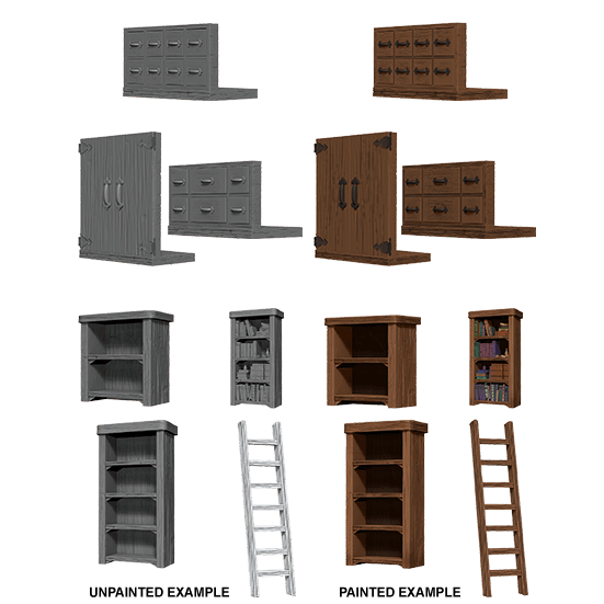 Wizkids Deep Cuts Unpainted Miniatures Archivist Library