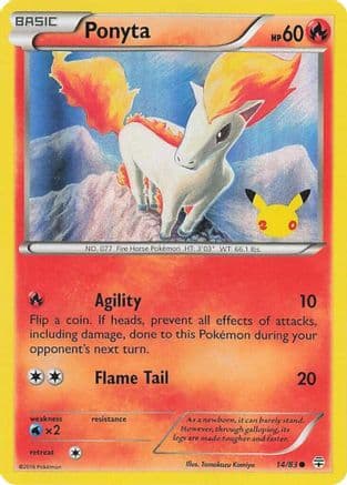Ponyta 014- Celebrations Holofoil