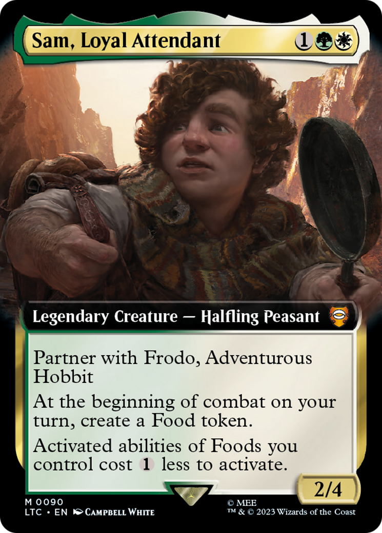 Sam, Loyal Attendant (Extended Art) [The Lord of the Rings: Tales of Middle-Earth Commander] Foil