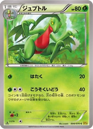 Grovyle (004/070) (Japanese) - XY5Bg Gaia Volcano 1st Edition