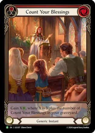 Count Your Blessings (Red) - LGS357 (LGS357) - Flesh and Blood: Promo Cards