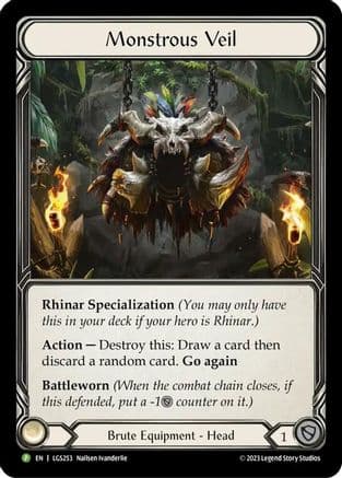 Monstrous Veil - LGS253 (LGS253) - Flesh and Blood: Promo Cards Cold Foil