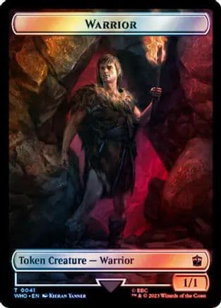 Warrior // Beast (0049) Double-Sided Token (Surge Foil) (-41 // 49) [Universes Beyond: Doctor Who]