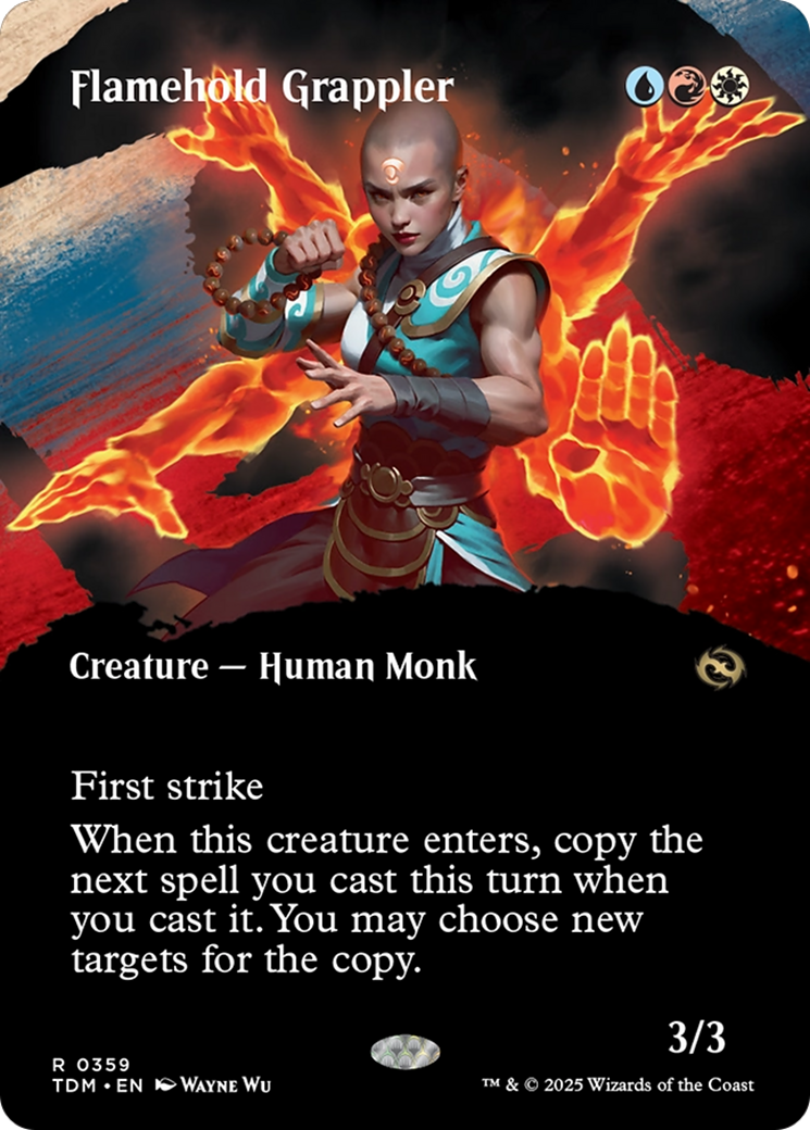 Flamehold Grappler (Borderless) (359) [Tarkir: Dragonstorm]  Foil