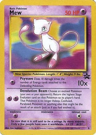 Mew (Glossy Finish) 008- WoTC Promo