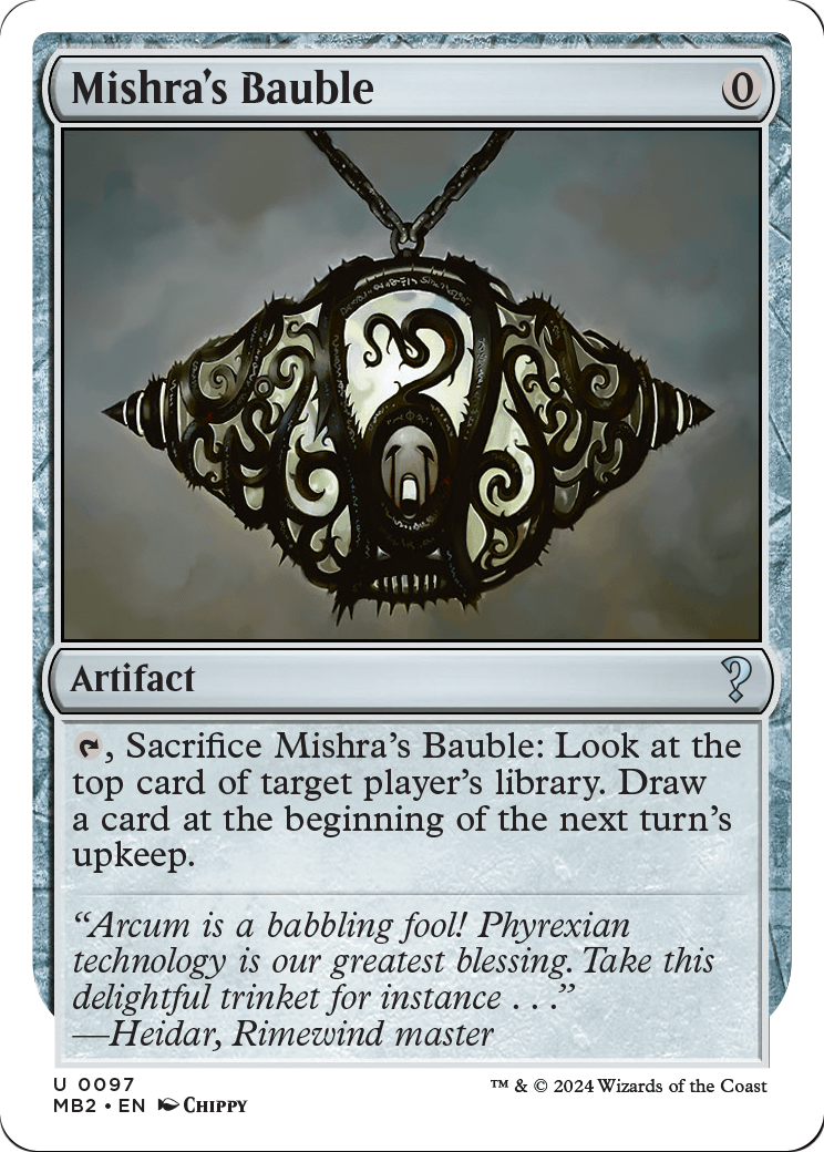 Mishra's Bauble (White Border) [Mystery Booster 2]