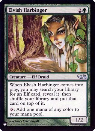 Elvish Harbinger (Retro Frame) (-004) [The List Reprints]