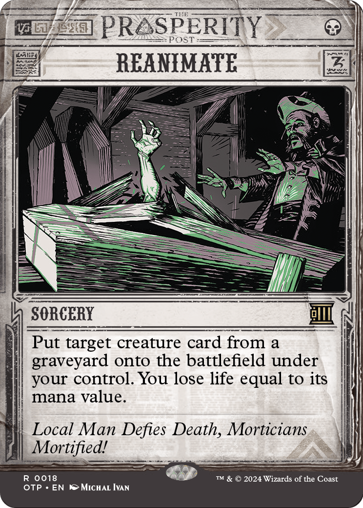 Reanimate [Outlaws of Thunder Junction: Breaking News] Foil