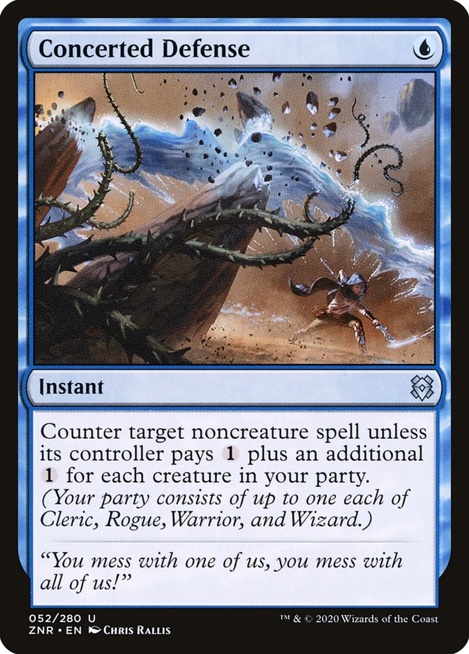Concerted Defense 52/280 (Zendikar Rising)  - Foil
