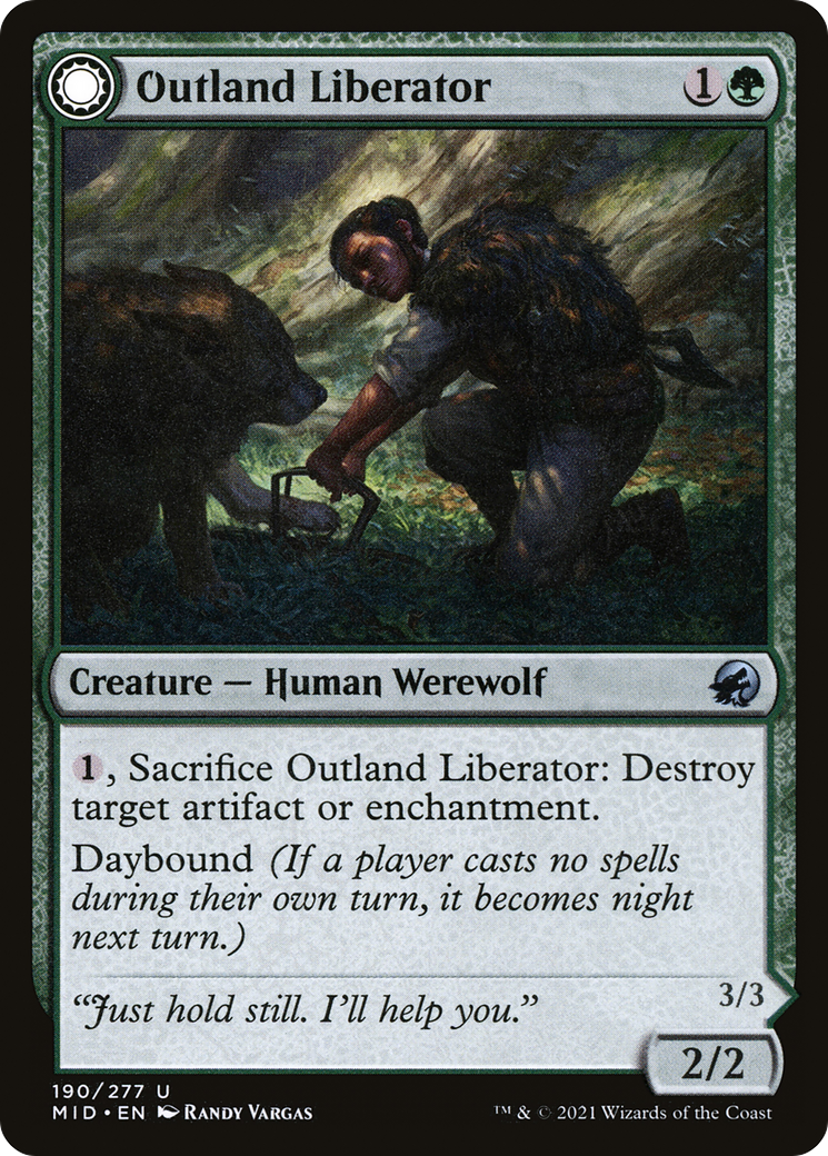 Outland Liberator // Frenzied Trapbreaker [Innistrad: Midnight Hunt] Foil