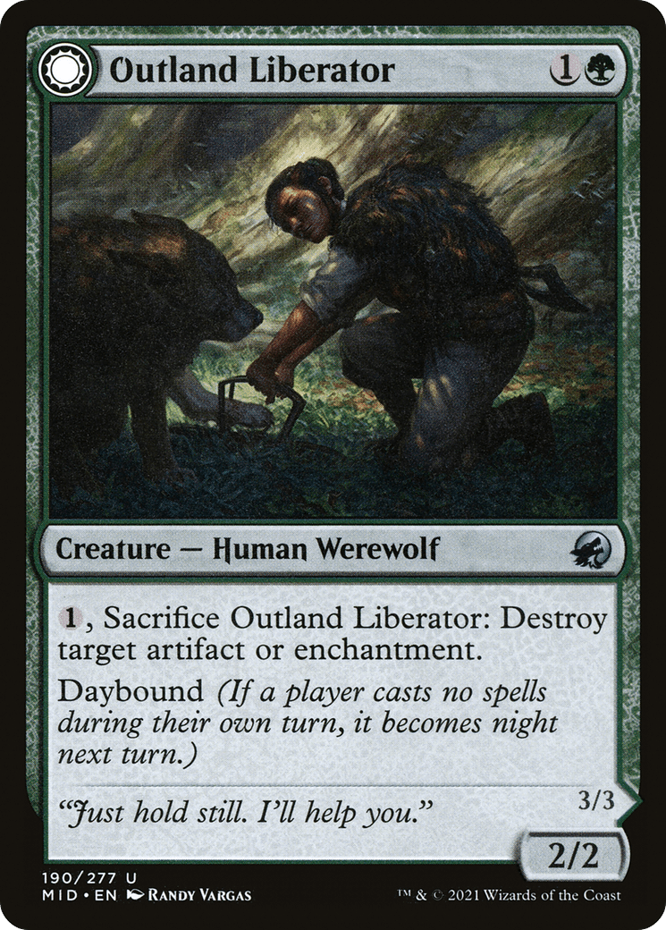 Outland Liberator // Frenzied Trapbreaker [Innistrad: Midnight Hunt] Foil