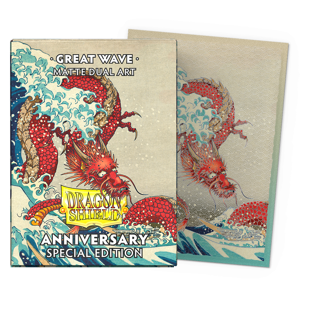 Dragon Shield | Standard Size Sleeves | 100ct | Great Wave: 25th Anniversary Edition (Art Dual Matte)