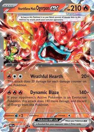 Hearthflame Mask Ogerpon ex 017/131 - SV Prismatic Evolutions Holofoil