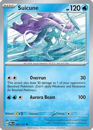 Suicune 024- SV Prismatic Evolutions Reverse Holofoil