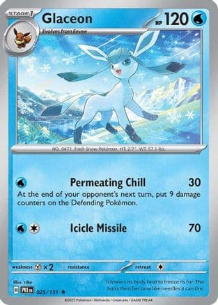 Glaceon 025- SV Prismatic Evolutions Holofoil
