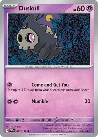 Duskull 035- SV Prismatic Evolutions