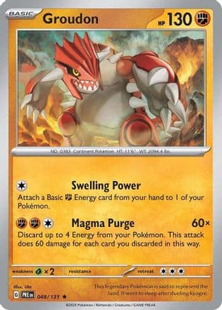 Groudon 049- SV Prismatic Evolutions Holofoil