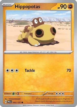 Hippopotas 052- SV Prismatic Evolutions Reverse Holofoil