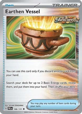 Earthen Vessel 106- SV Prismatic Evolutions Reverse Holofoil