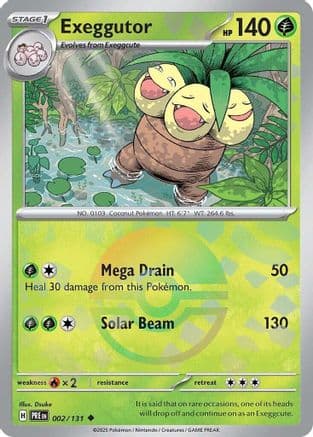 Exeggutor (Poke Ball Pattern) 002- SV Prismatic Evolutions Holofoil