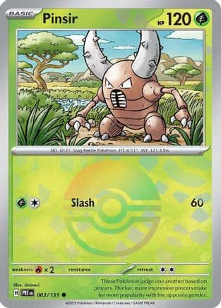 Pinsir (Poke Ball Pattern) 003- SV Prismatic Evolutions Holofoil