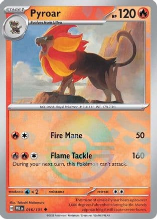 Pyroar (Poke Ball Pattern) 016- SV Prismatic Evolutions Holofoil