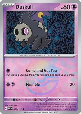 Duskull (Poke Ball Pattern) 035- SV Prismatic Evolutions Holofoil