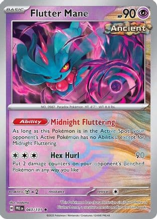 Flutter Mane (Poke Ball Pattern) 043- SV Prismatic Evolutions Holofoil