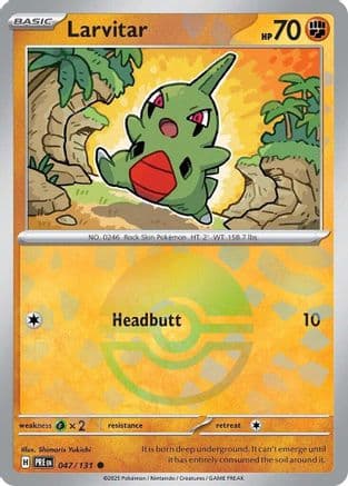 Larvitar (Poke Ball Pattern) 047- SV Prismatic Evolutions Holofoil