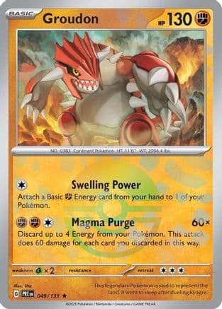 Groudon (Poke Ball Pattern) 049- SV Prismatic Evolutions Holofoil