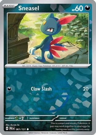 Sneasel (Poke Ball Pattern) 061- SV Prismatic Evolutions Holofoil
