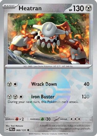 Heatran (Poke Ball Pattern) 068- SV Prismatic Evolutions Holofoil