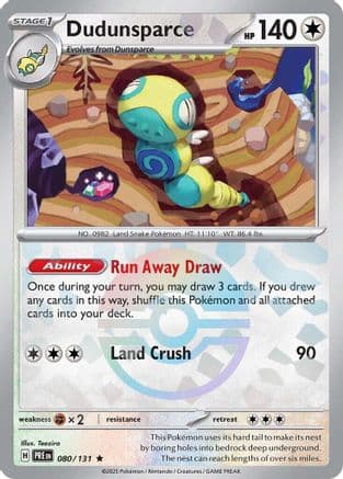 Dudunsparce (Poke Ball Pattern) 080- SV Prismatic Evolutions Holofoil