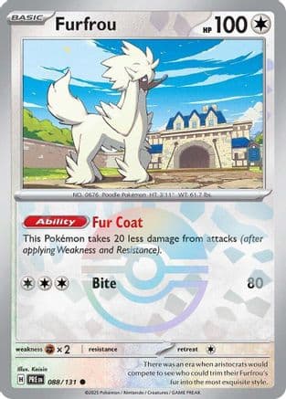 Furfrou (Poke Ball Pattern) 088- SV Prismatic Evolutions Holofoil