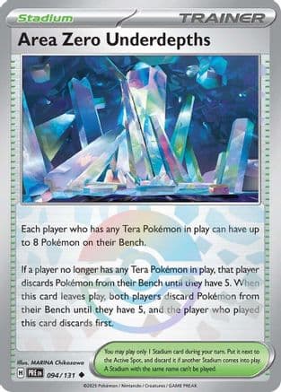 Area Zero Underdepths (Poke Ball Pattern) 094- SV Prismatic Evolutions Holofoil
