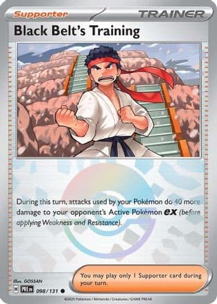 Black Belt's Training (Poke Ball Pattern) 098/131 - SV Prismatic Evolutions Holofoil