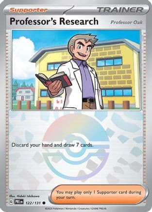 Professor's Research [Professor Oak] (Poke Ball Pattern) 122- SV Prismatic Evolutions Holofoil