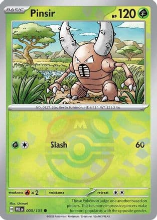 Pinsir (Master Ball Pattern) 003- SV Prismatic Evolutions Holofoil
