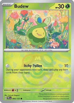 Budew (Master Ball Pattern) 004- SV Prismatic Evolutions Holofoil