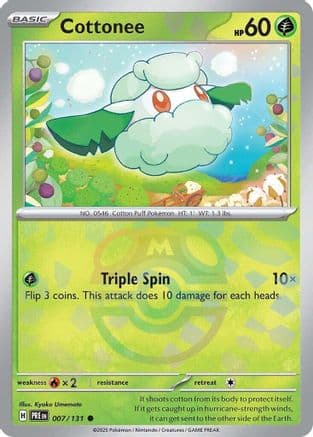 Cottonee (Master Ball Pattern) 007- SV Prismatic Evolutions Holofoil