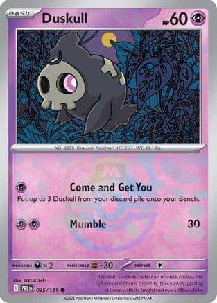 Duskull (Master Ball Pattern) 035- SV Prismatic Evolutions Holofoil