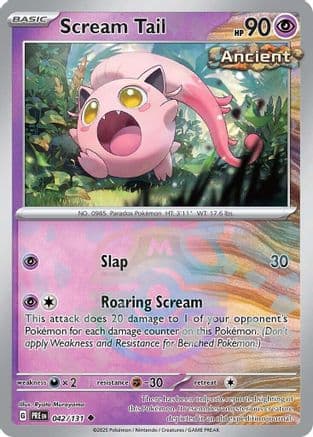 Scream Tail (Master Ball Pattern) 042- SV Prismatic Evolutions Holofoil