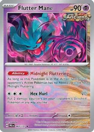 Flutter Mane (Master Ball Pattern) 043- SV Prismatic Evolutions Holofoil