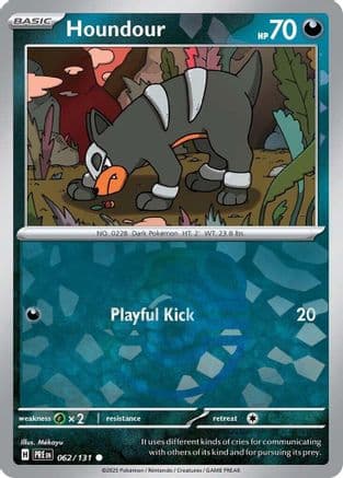 Houndour (Master Ball Pattern) 062- SV Prismatic Evolutions Holofoil