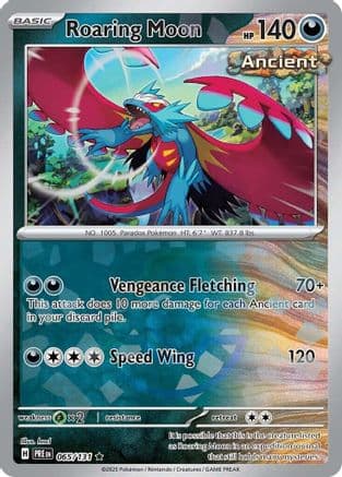 Roaring Moon (Master Ball Pattern) 065- SV Prismatic Evolutions Holofoil