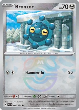 Bronzor (Master Ball Pattern) 066- SV Prismatic Evolutions Holofoil
