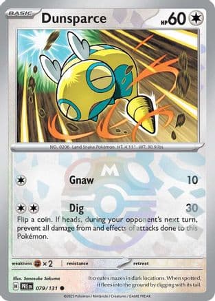 Dunsparce (Master Ball Pattern) 079- SV Prismatic Evolutions Holofoil