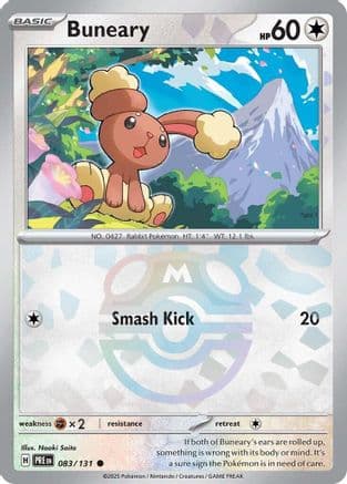 Buneary (Master Ball Pattern) 083- SV Prismatic Evolutions Holofoil